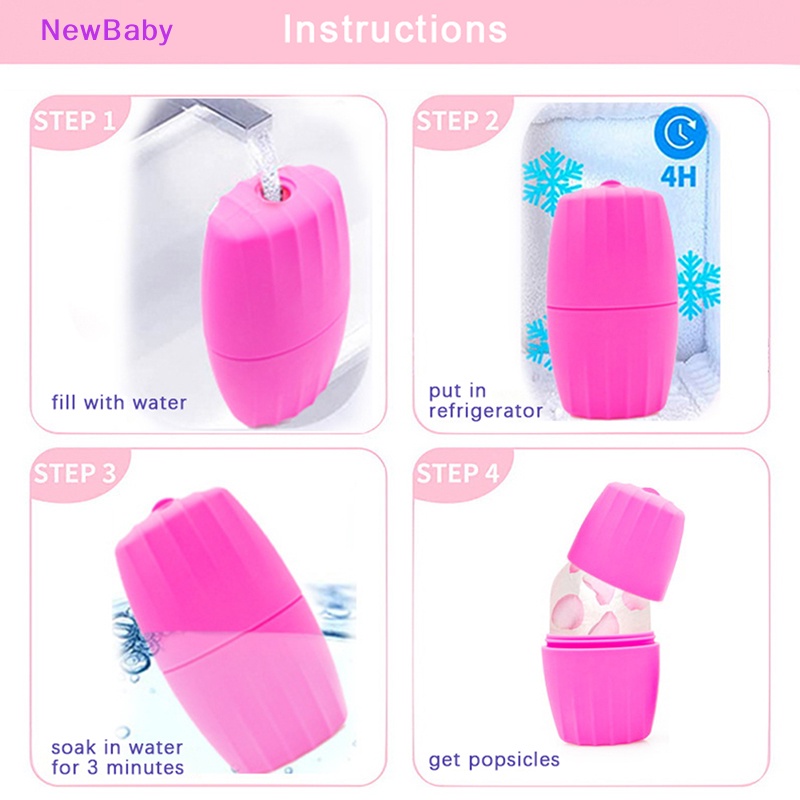 Newbaby 1Pc Cetakan Es Batu Wajah Silikon Pembekuan Kecantikan Bengkak Wajah Icing Mold ID