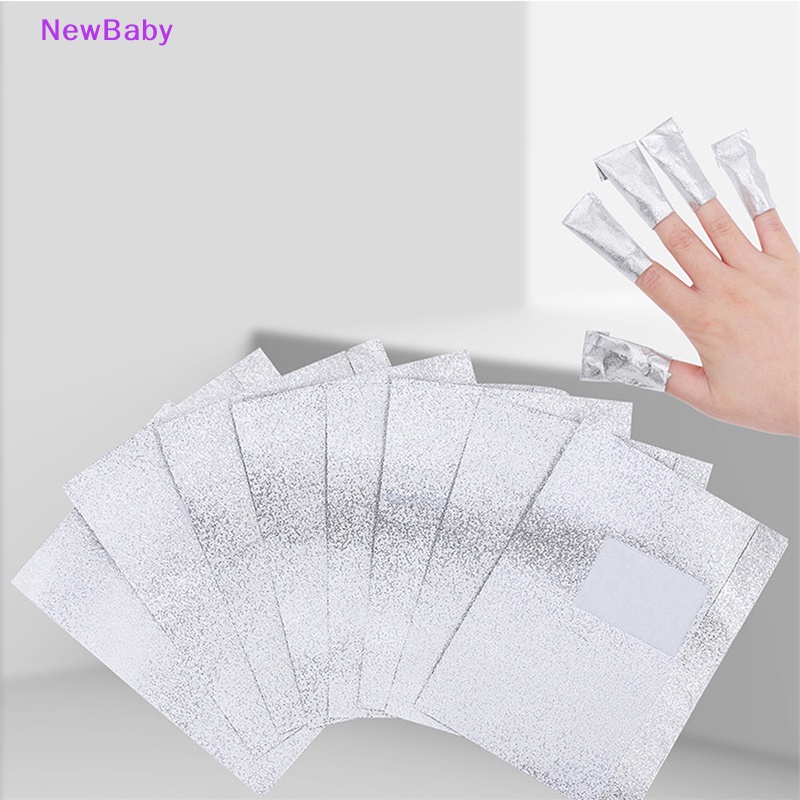 Newbaby 50/100PCS Aluminium Foil Bungkus Kuku Art Soak Off Gel Remover Manicure Cleaner ID