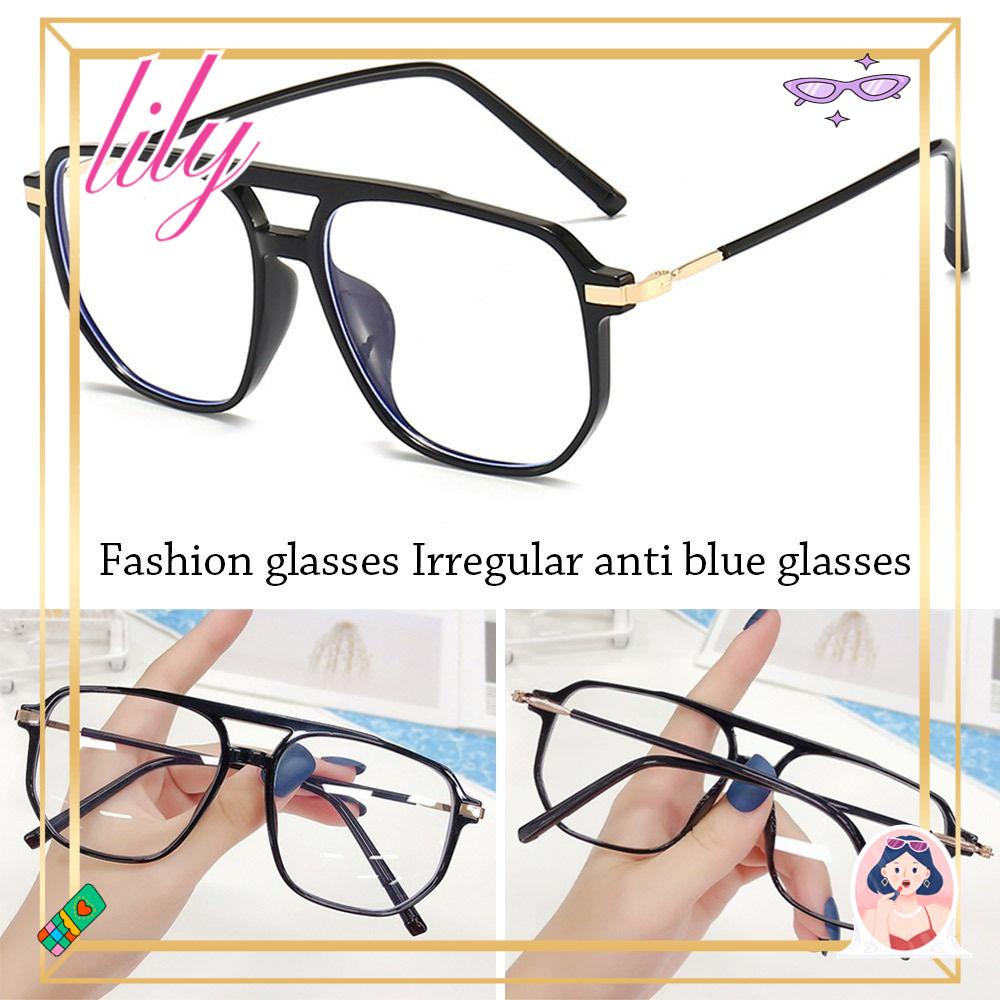 Lily Kacamata Anti-Biru Cahaya Pria Wanita Portable Tahan Lama Ultra Ringan Frame