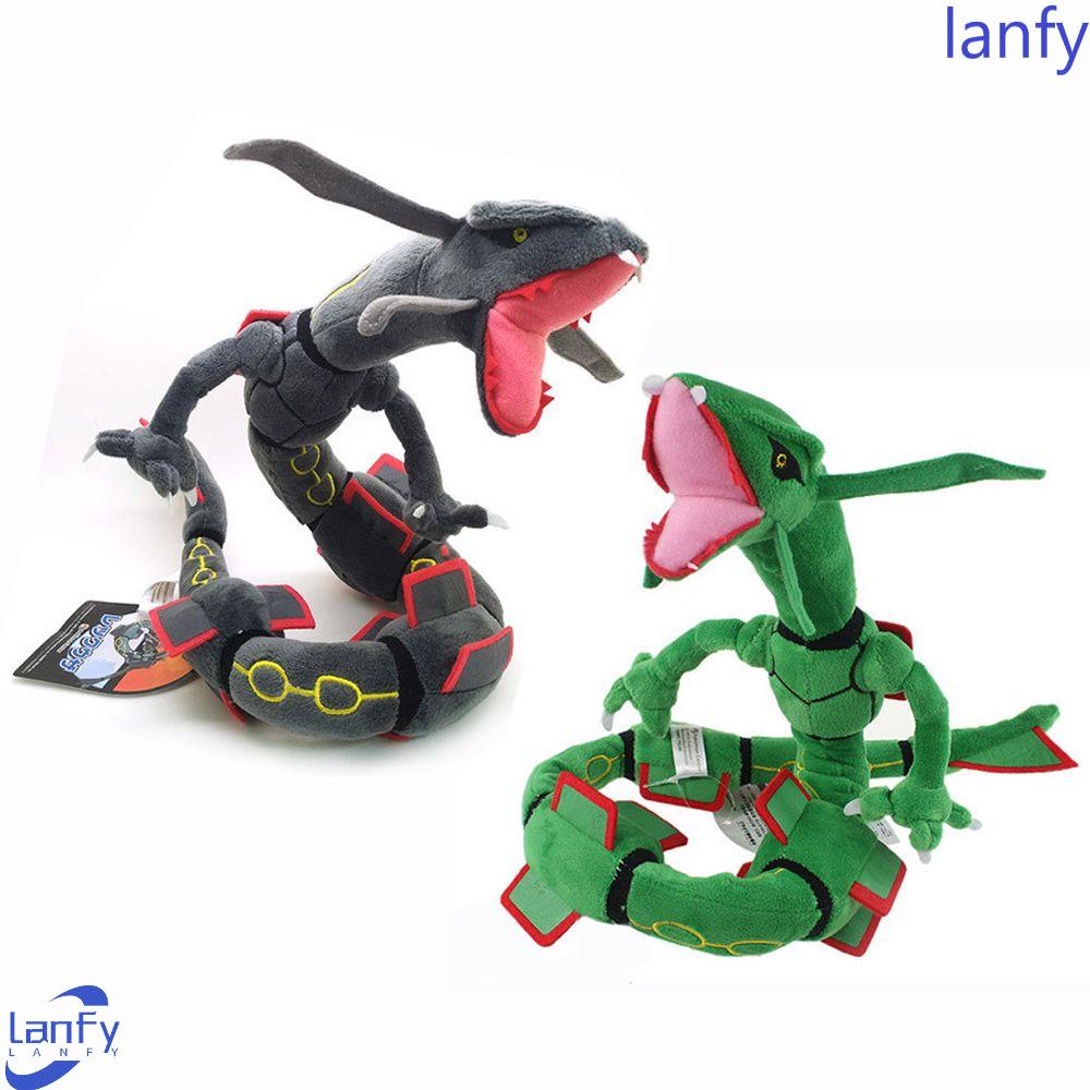 Lanfy Ray Dra Mainan Mewah Hadiah Ulang Tahun Hijau Hitam Pokemon Mainan Angka Boneka Anime Boneka Naga Plush Toy Stuffed Toy