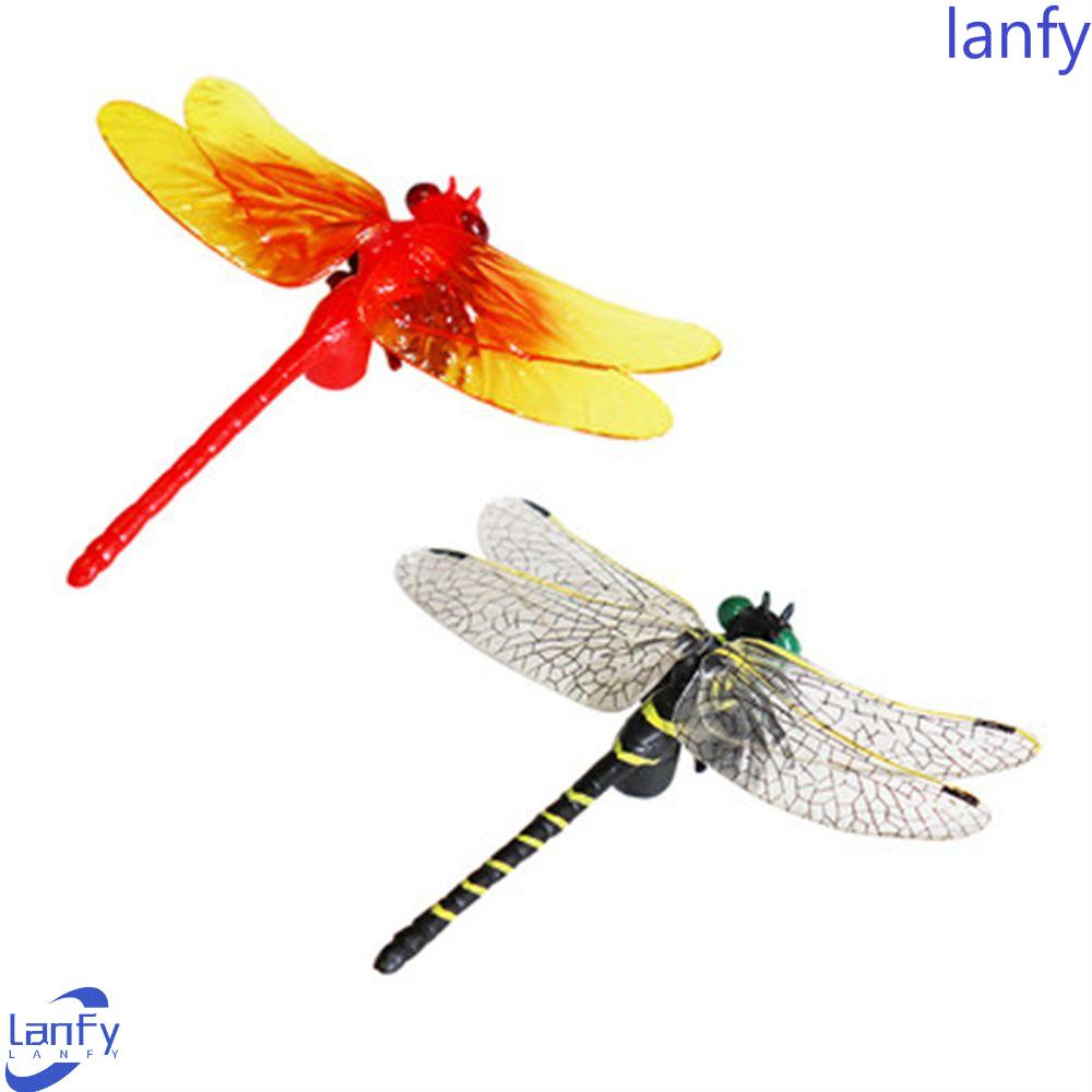 Lanfy Mainan Anak Model Capung Mainan Edukasi Model Hewan 12cm PVC Dragonfly Action Figure