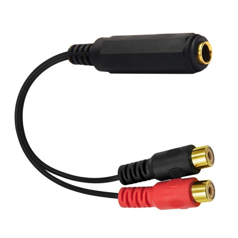 Vivi Heavy Duty6 35mm Female to 2RCA Famale Kabel Ekstensi Stereo Untuk Amplifier Alat Rekaman Speaker7 87in