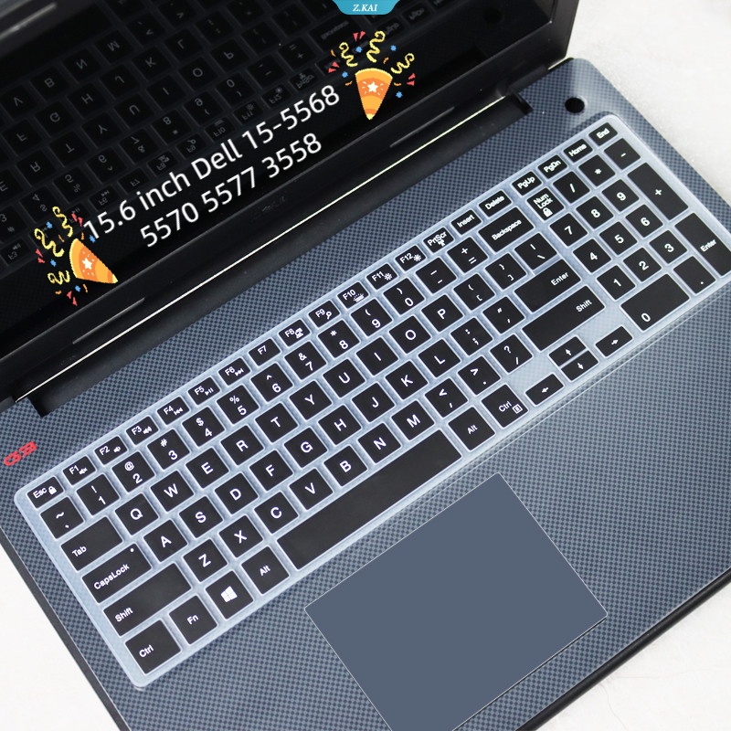 Cover Keyboard Laptop TPU Untuk Model 15.6 Inch Dell Inspiron 15-5568 5570 5577 3558 Aksesori Keyboard Laptop Cakupan Penuh Tahan Air Pelindung Case [ZK]