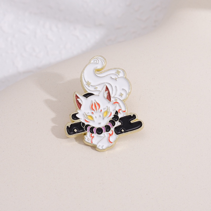 Anime Peripheral Animal Lapel Pin Enamel Dua Dimensi Bros Ransel Lencana Hadiah Untuk Teman Aksesoris Pakaian