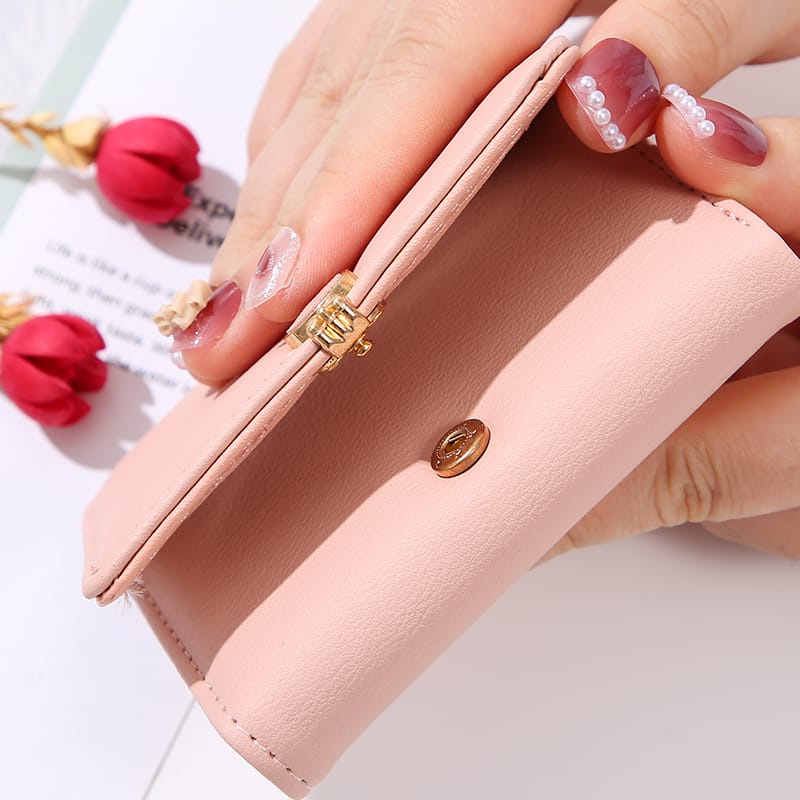 Dompet Lipat Wanita Impor Wanita Terlipat Dompet Mini D239 Dompet Mini Portabel Berkualitas Tinggi Impor / Dompet Mini Wanita Murah