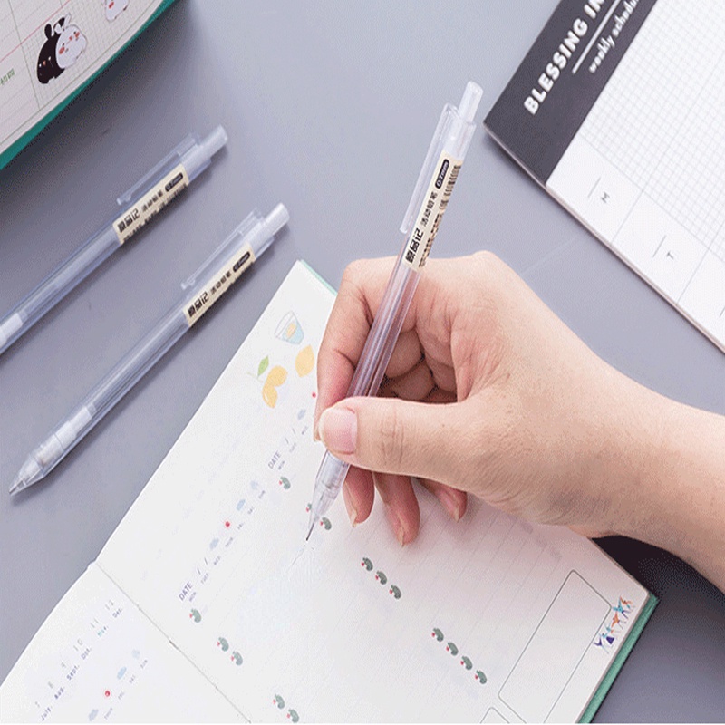 0.5/0.7mm Pensil Otomatis Buram Transparan Sederhana/Pensil Mekanik Gambar Dan Tulis Siswa/Alat Tulis Perlengkapan Kantor Sekolah