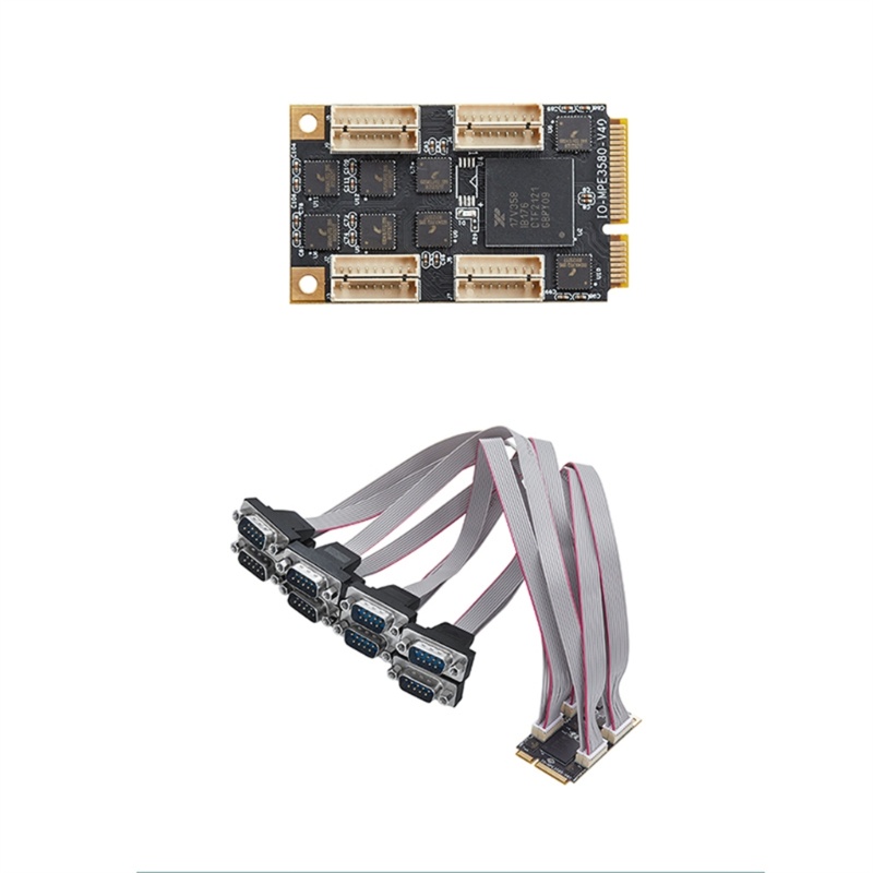 Vivi MINI PCIe to 8port RS232 Kartu Seri MINI PCIe to 8port Serial RS232 Kartu Ekspanding Riser Card COM Controller17