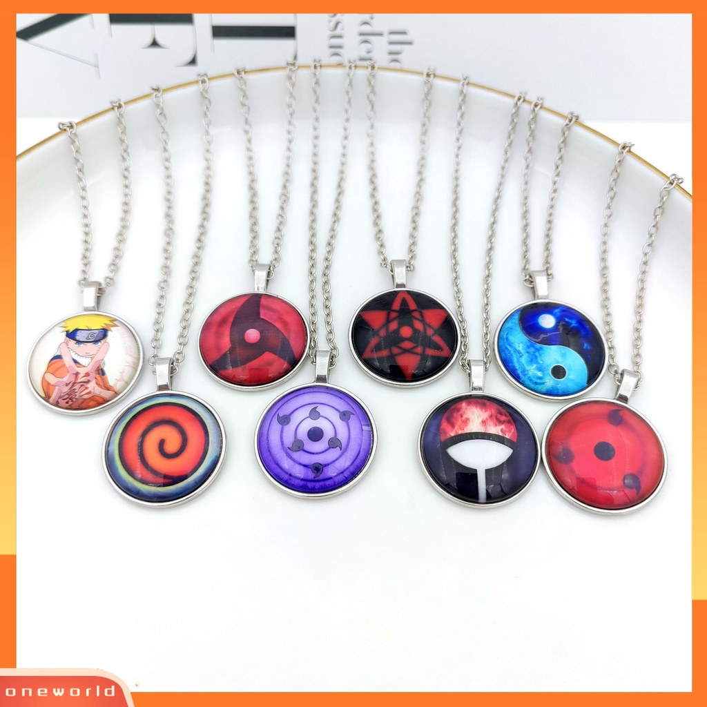 [EONE] Charm Kalung Anime Peripheral Pola Unik Bentuk Bulat Geometris Dengan Liontin Menghias Menawan Aksesoris Anime Naruto Liontin Kalung Untuk Penggemar Anime