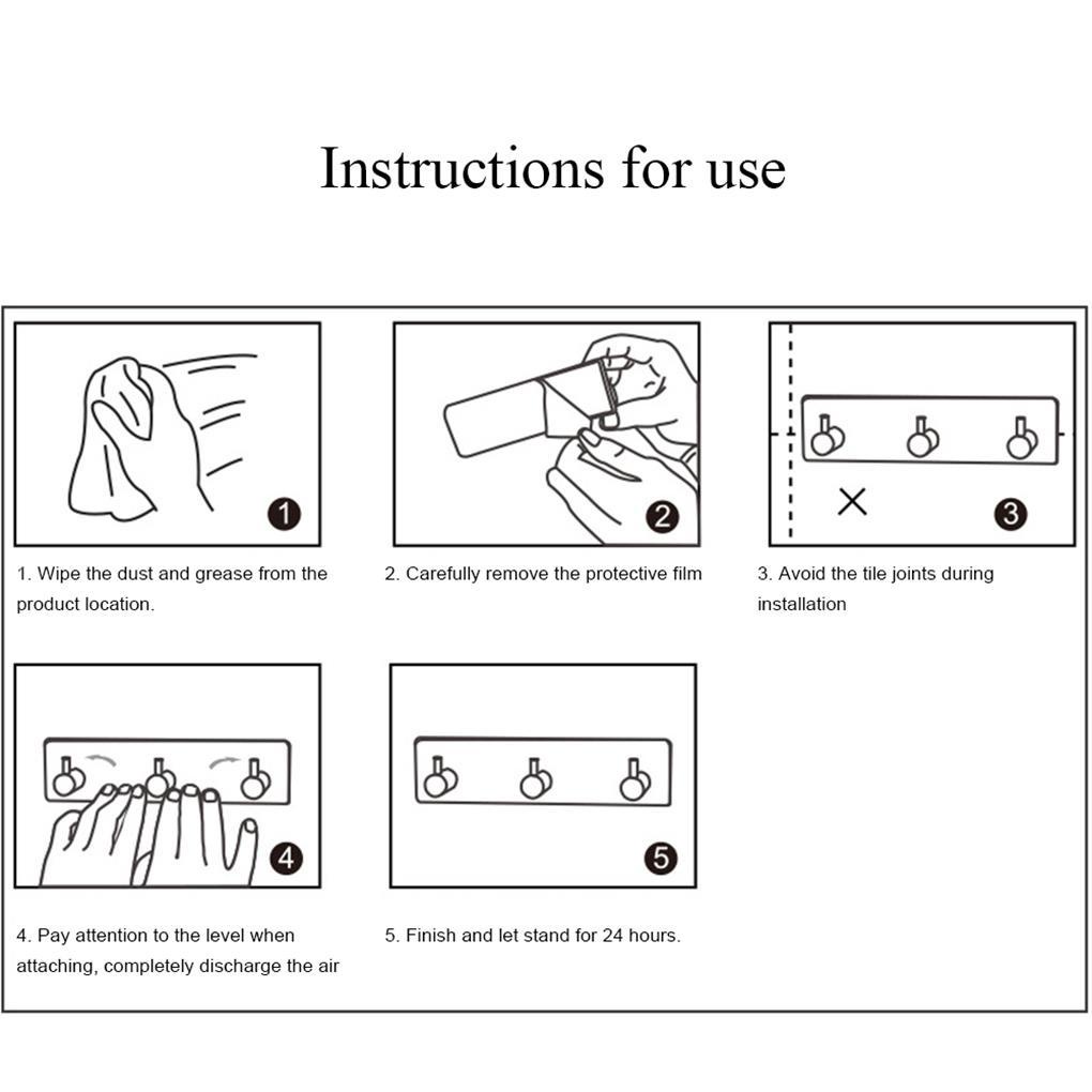 Kait Handuk Perekat Diri Dengan 3kait Kait Stainless Steel Kait Gamis Gantungan Hook Kait Dinding Anti Air Holder Untuk Kamar Mandi Dapur