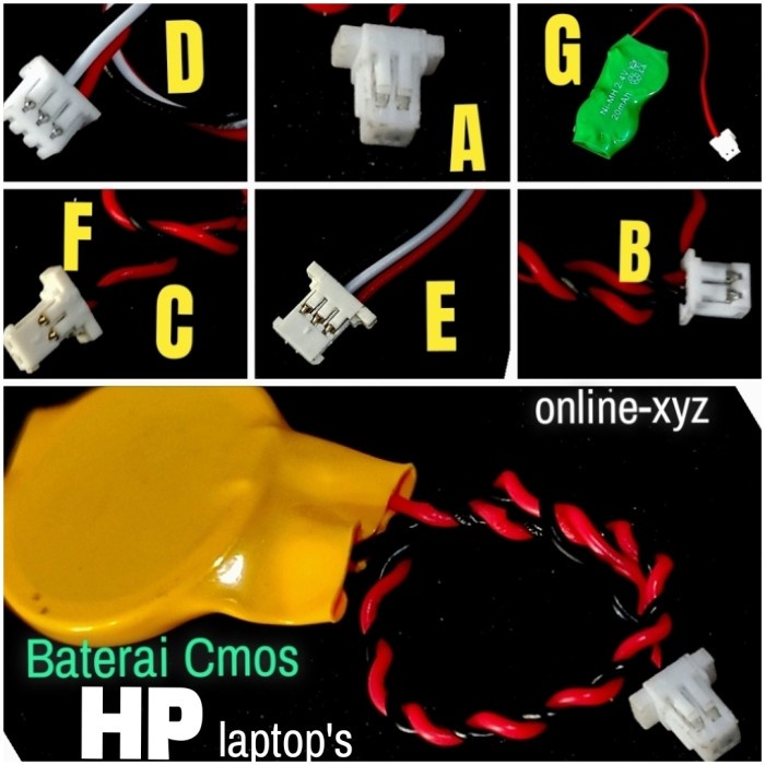 baterai Bios cmos HP Pavilion Probook Elitebook Folio Envy Omen Zbook
