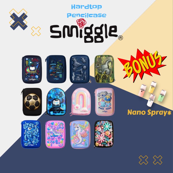 

SMIGGLE Hardtop Pencil Case SMPU Tempat Kotak Pensil Smiggle 3D Kartun