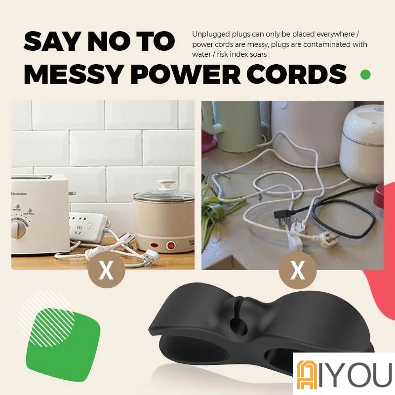 1-3 Ppcs Plug Fixed Cable Winder Pemutar Kabel Kabel Listrik Atur Dan Penyimpanan Organizer Kabel Data