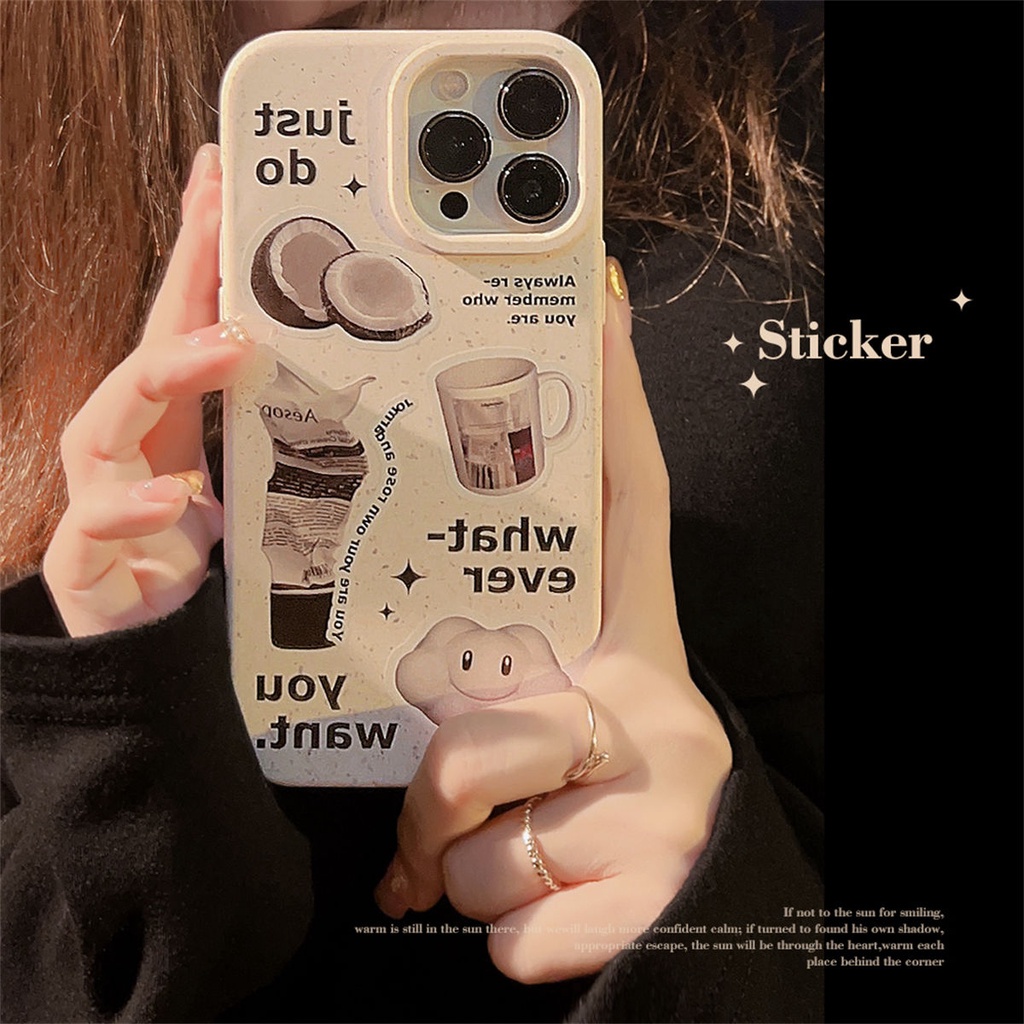 Cocok Untuk Iphone14 Pro Max iPhone Phone Case Ramah Lingkungan Degradable Phone Case Kamera Perlindungan Tahan Guncangan Kompatibel Dengan iPhone 13 13pro 13prm iPhone 11 7Plus 8Plus Xr XS 12 Pro Max Casing Ponsel