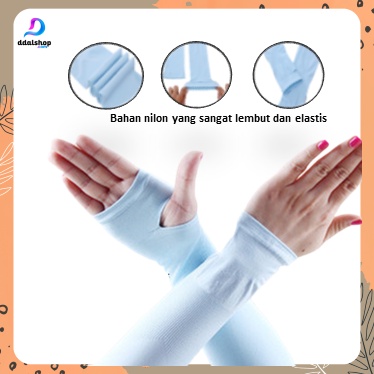 Manset Lengan tangan panjang Syari Muslim Bahan Nylon Halus dan lembut Polos, Korea Style