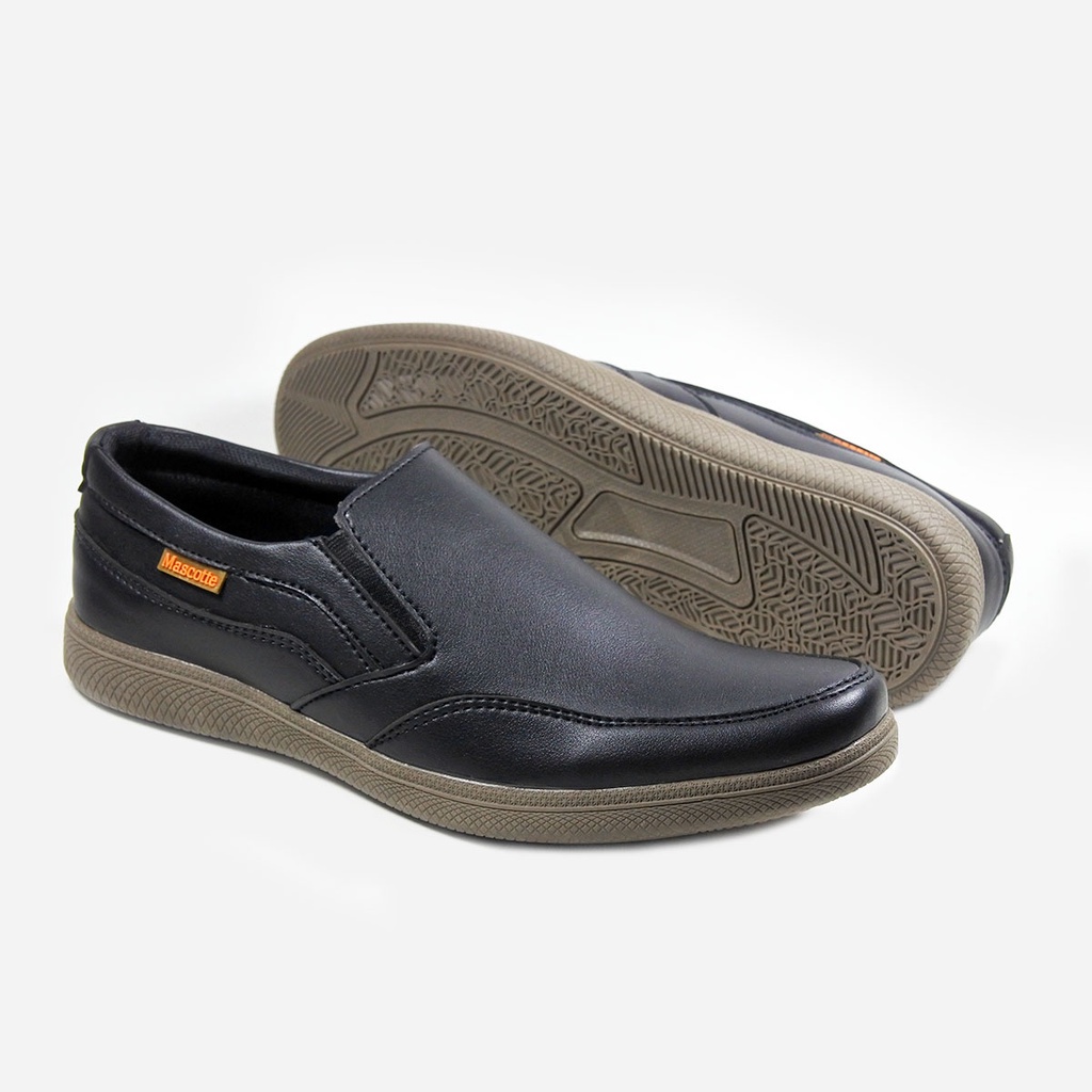 Mascotte SWALEY Sepatu Slip On Pria 923.015 [ Hitam &amp; Coklat ]RAMAYANA JAKTIM