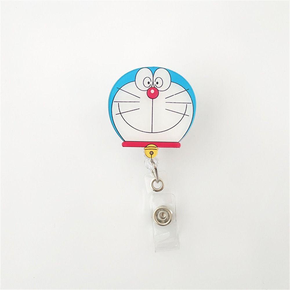 Lanfy Retractable Badge Reel School Anime Chest Card Doraemon Kartu Kerja Klip Kartu Siswa Perawat Badge Holder