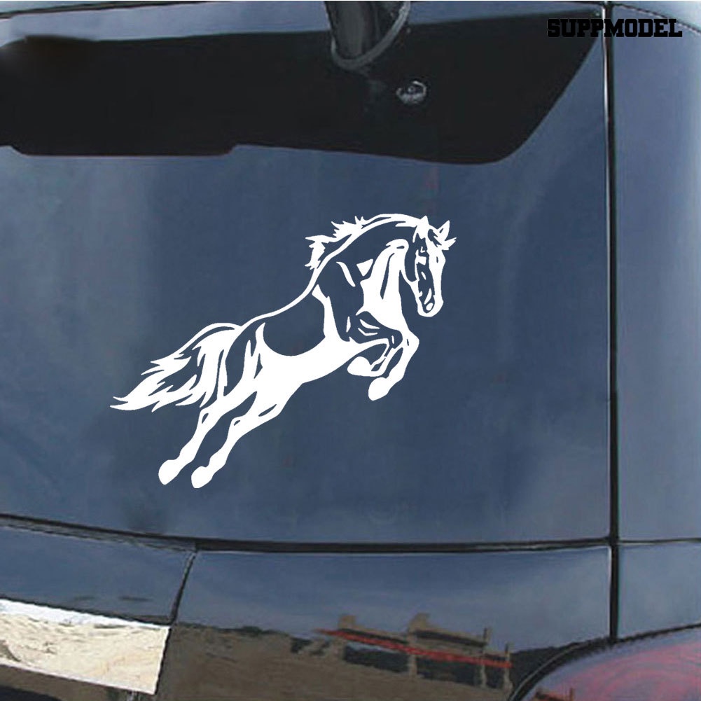 [SM Auto] Fashion Running Horse Body Mobil Jendela Bumper Decal Stiker Reflektif Dekorasi