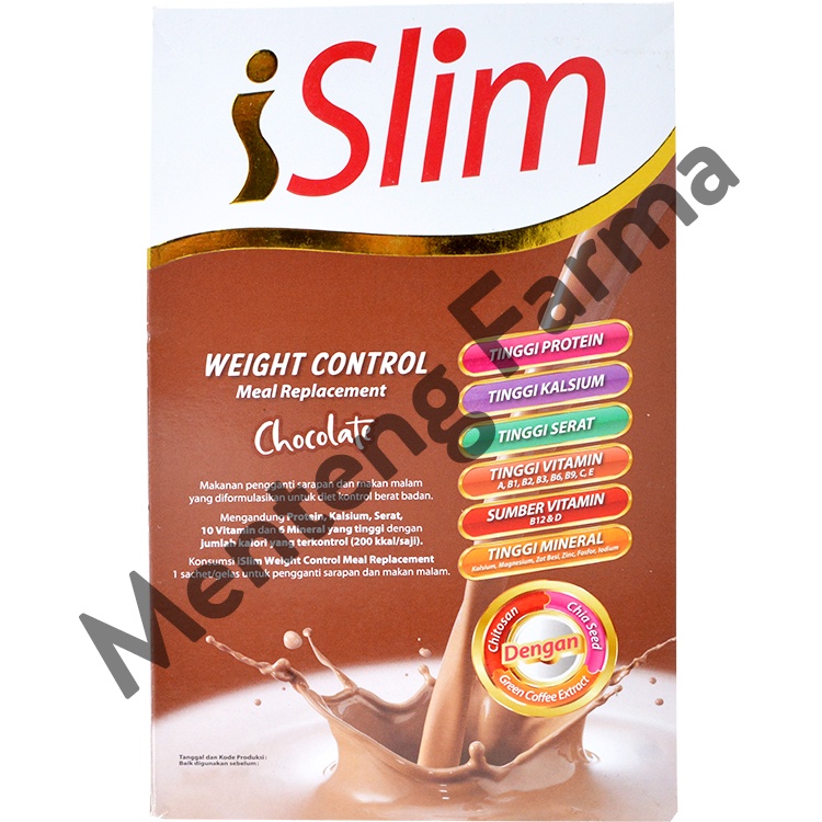 I Slim Cokelat 324 Gr (6 Pcs) - Susu Diet Pengganti Makan