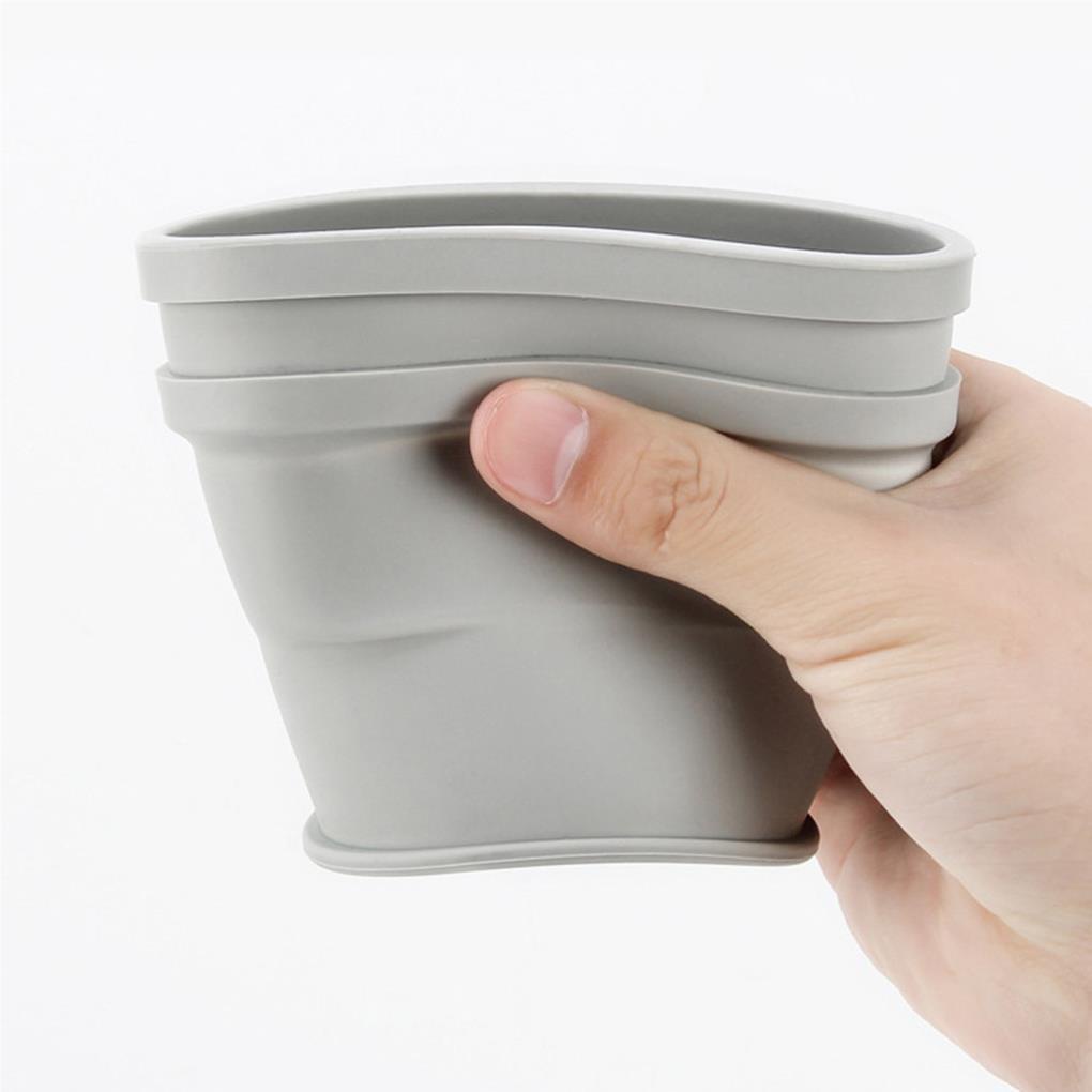 Silicone Collapsible Cup Gelas Minum Teleskopik Portable Dengan Penutup Untuk Travel Camping