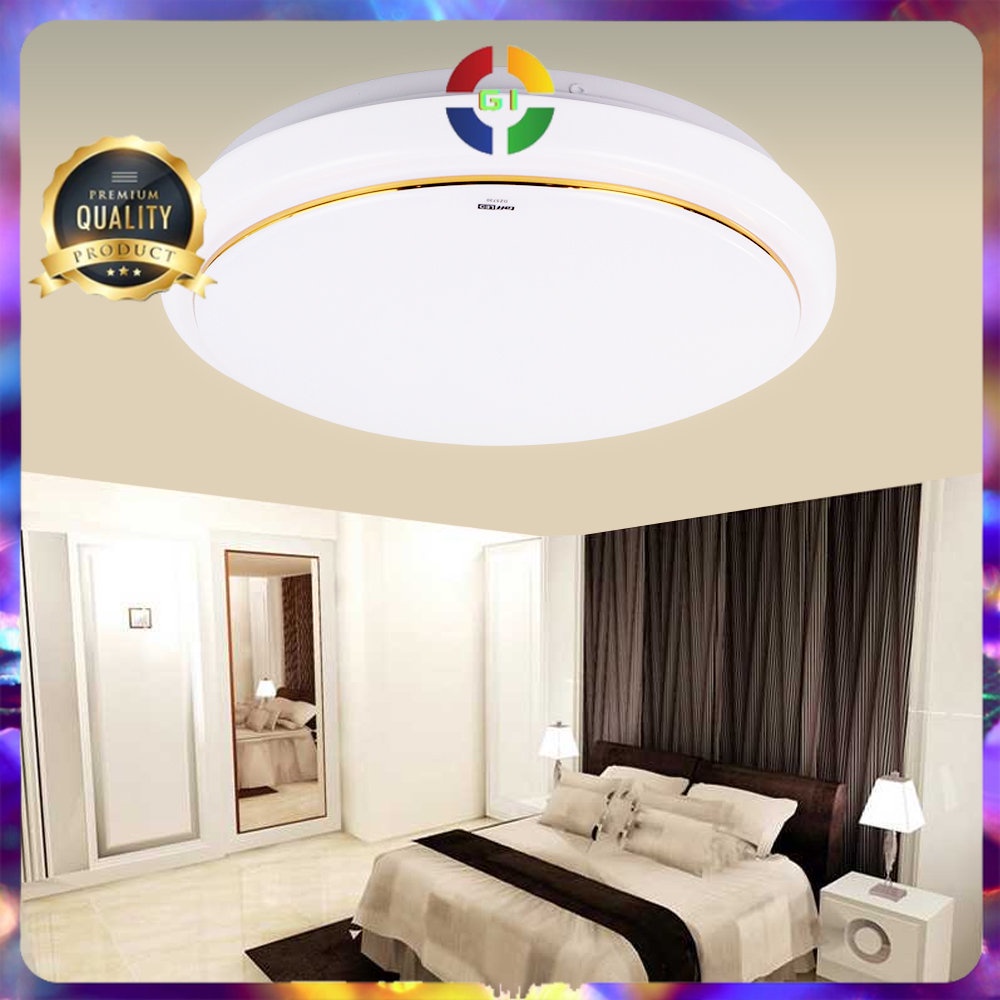 Lampu Plafon LED Modern Ceiling Light Cool White 24W / 25cm White/Gold