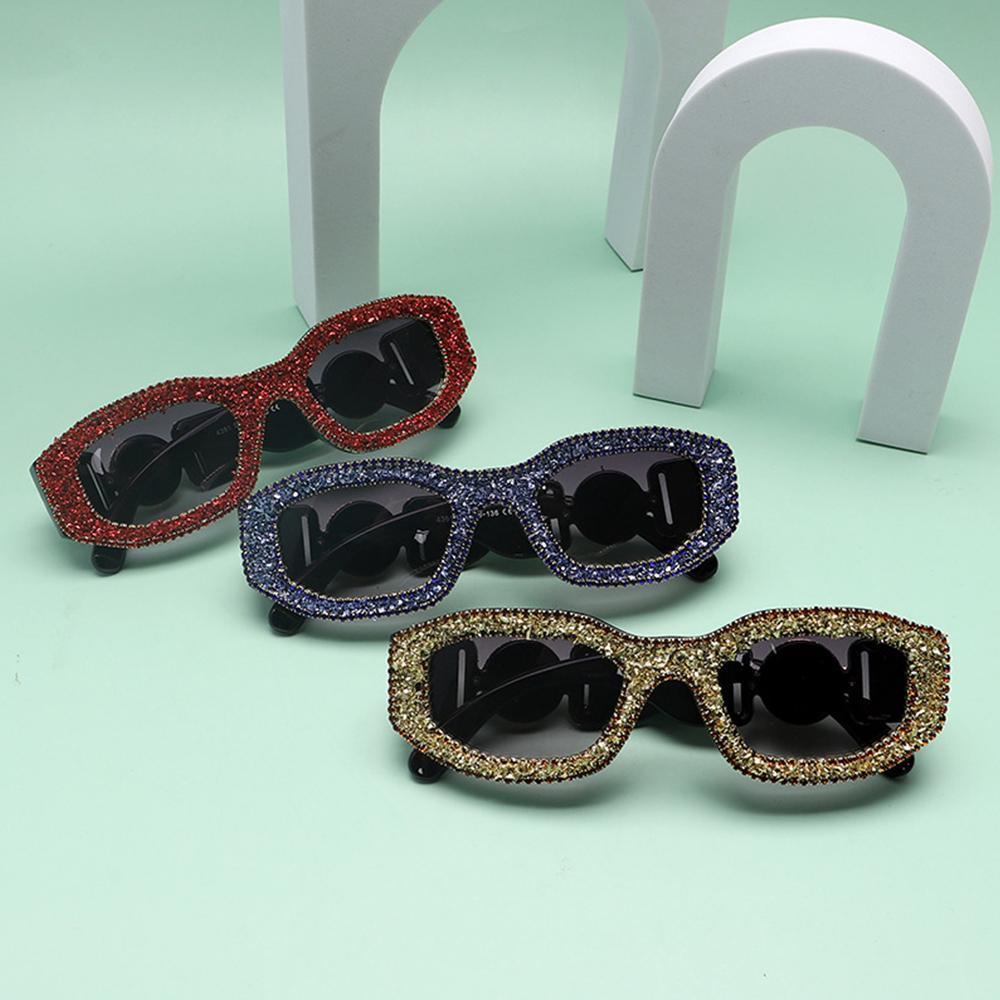 R-flower Diamond Sunglasses Travel Berlian Imitasi Bling Ladies Shades