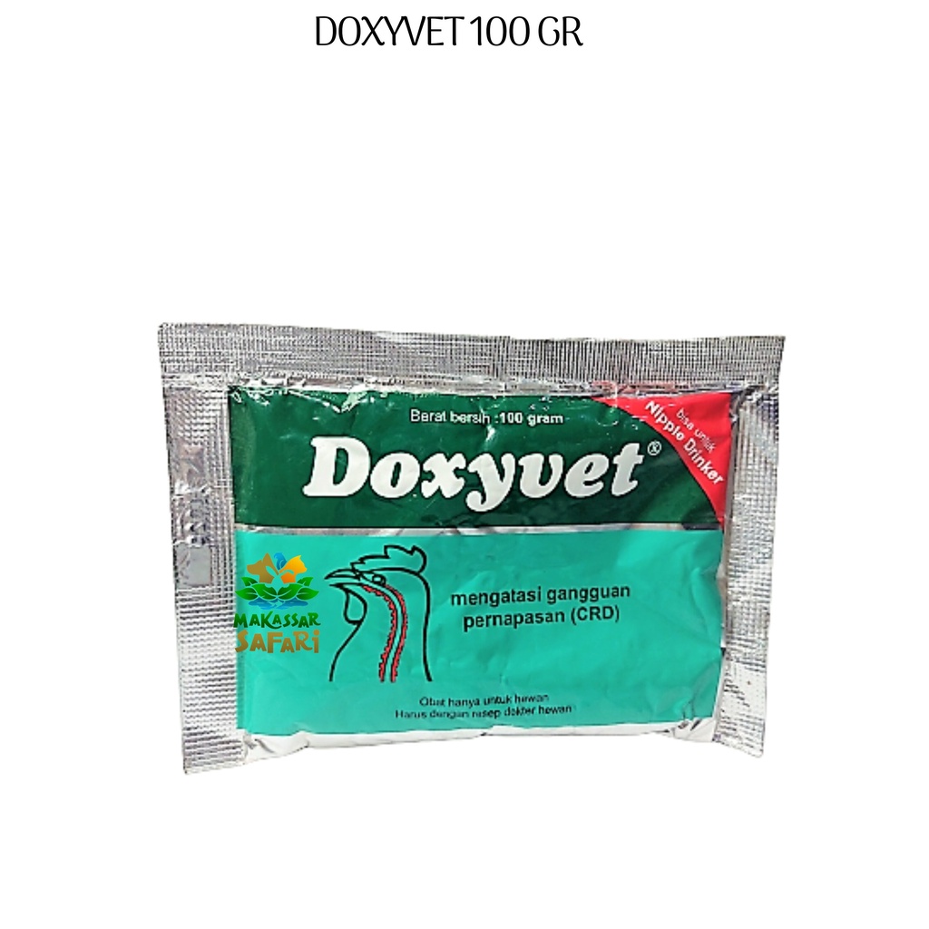 Doxyvet 100 gram Obat Ayam Burung Snot Pilek CRD Ngorok Radang Goham