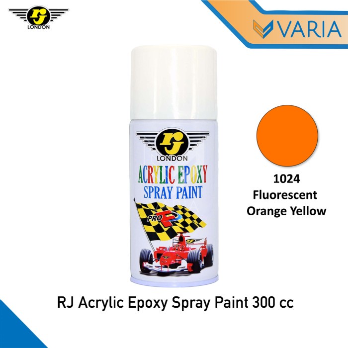 RJ London 300 cc Fluorescent Orange Yellow 1024 Cat Acrylic Spray