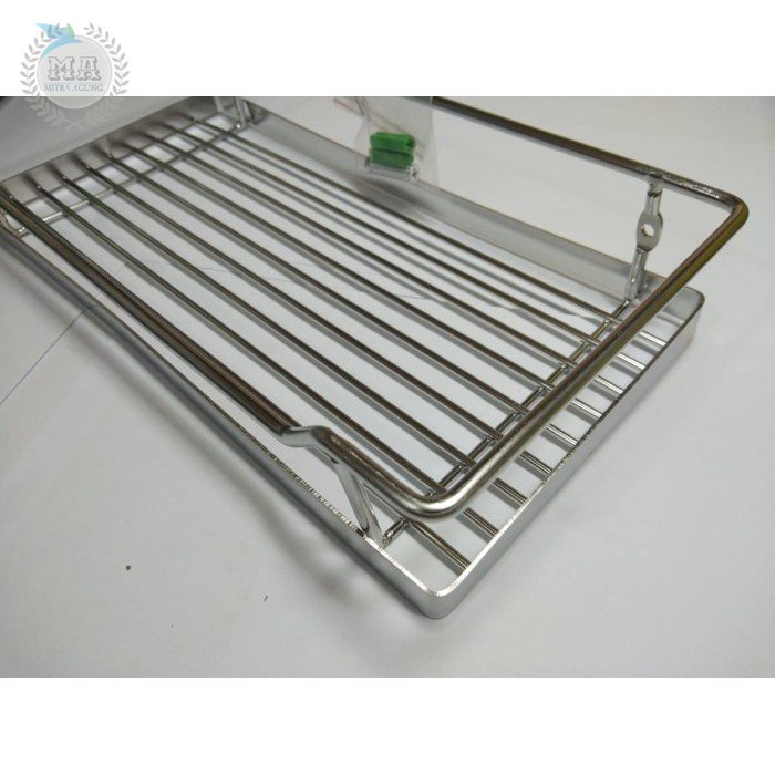 Rak Keranjang Stainless Gantung Dinding Tempat Sabun Peralatan Dapur