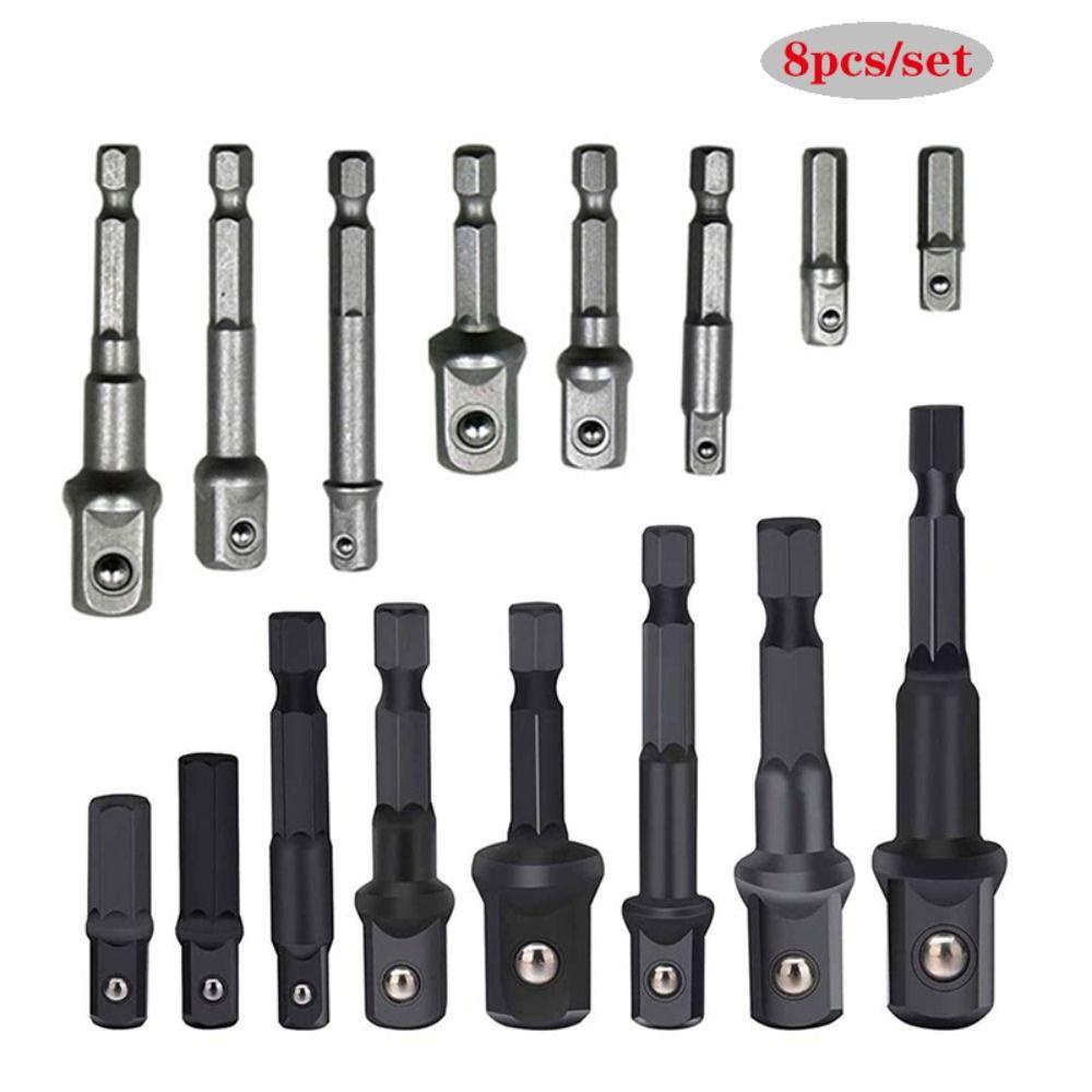 POPULAR Populer Adaptor Soket Bor Quick Release 1/4 ''Hex Shank Hand Tools 1/4'' 3/8 ''1/2'' Socket Adapter Kit