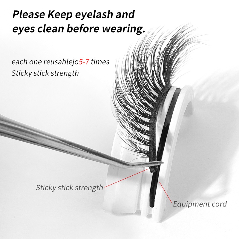 Eyelashes Extension Natural 3D Ekstensi Berperekat Yang Dapat Digunakan Kembali