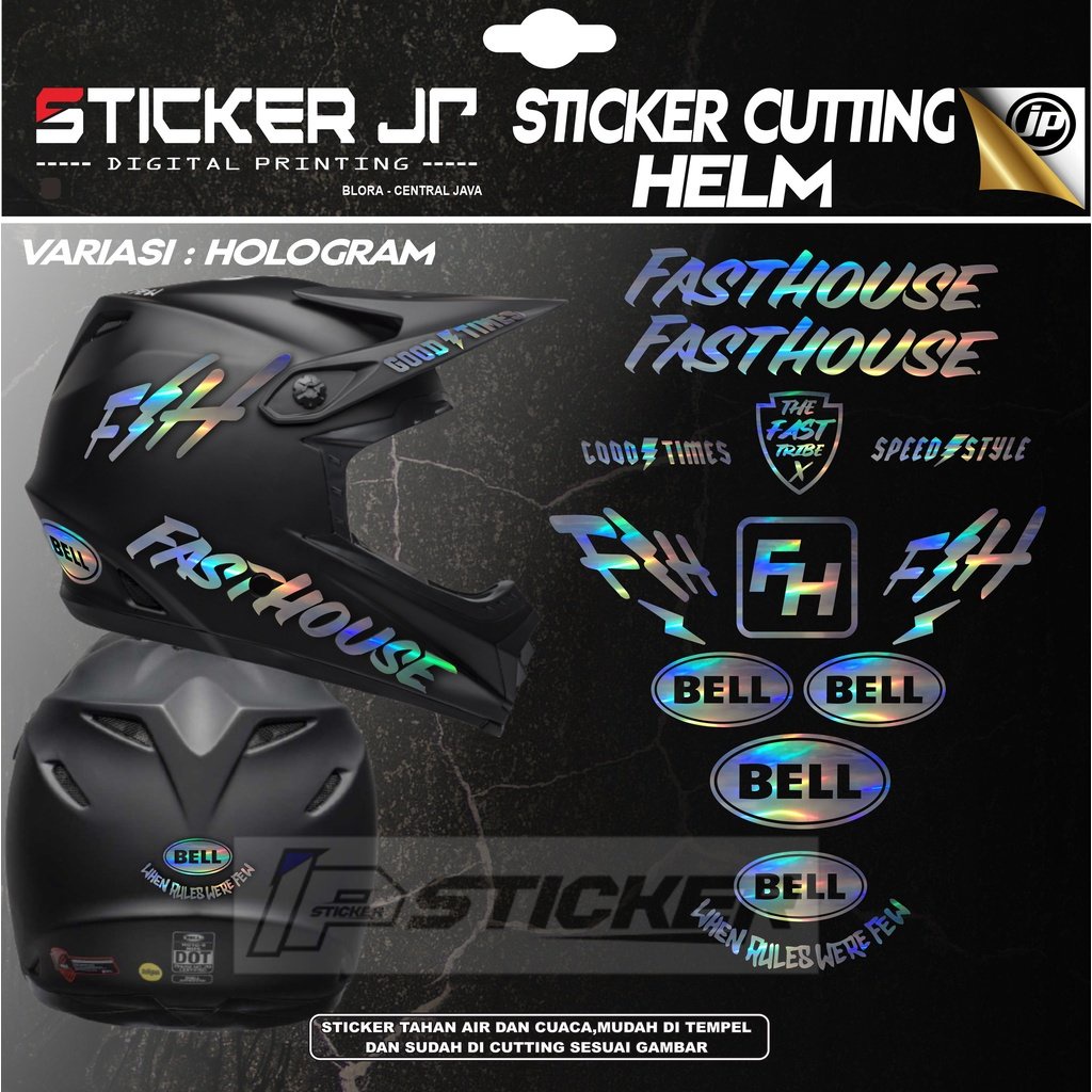 Sticker Cutting Helmet Bell Fasthouse - Stiker Helm Trail Bell Fasthouse JP-01