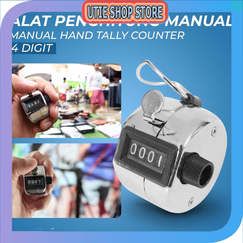 

UTIE STORE - Alat Penghitung Manual Hand Tally Counter 4 Digit - TD99