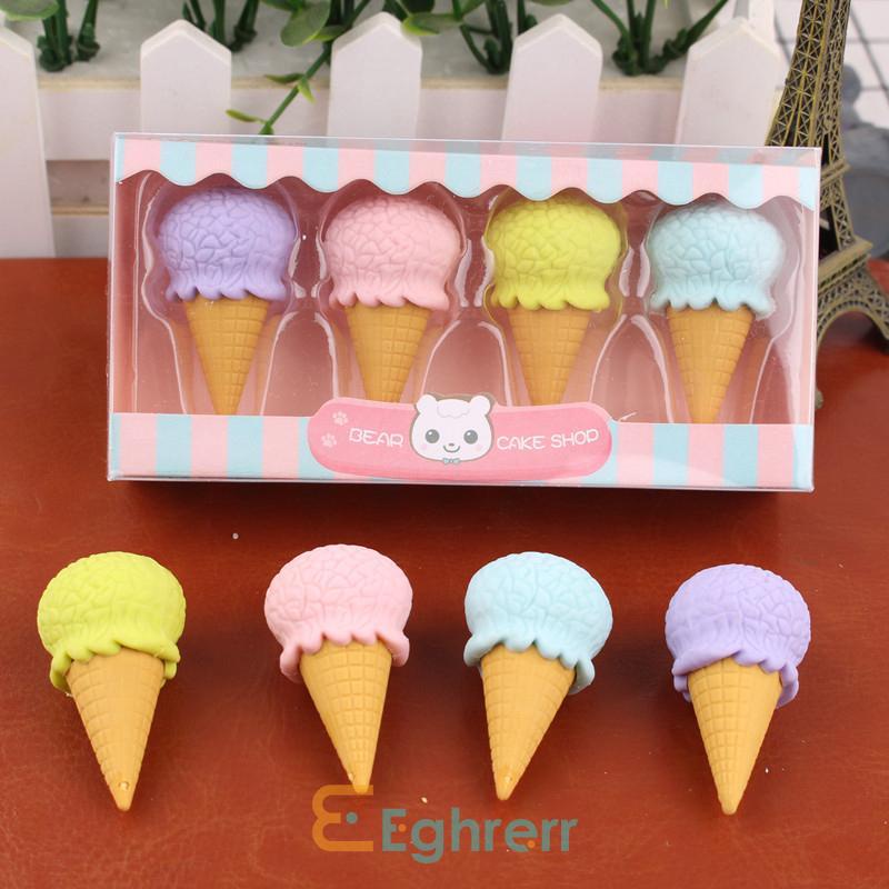 

✨EG-Kartun kreatif kotak hadiah karet Student Festival hadiah hadiah simulasi makanan penutup penghapus karet Hamburg-Eghrerr