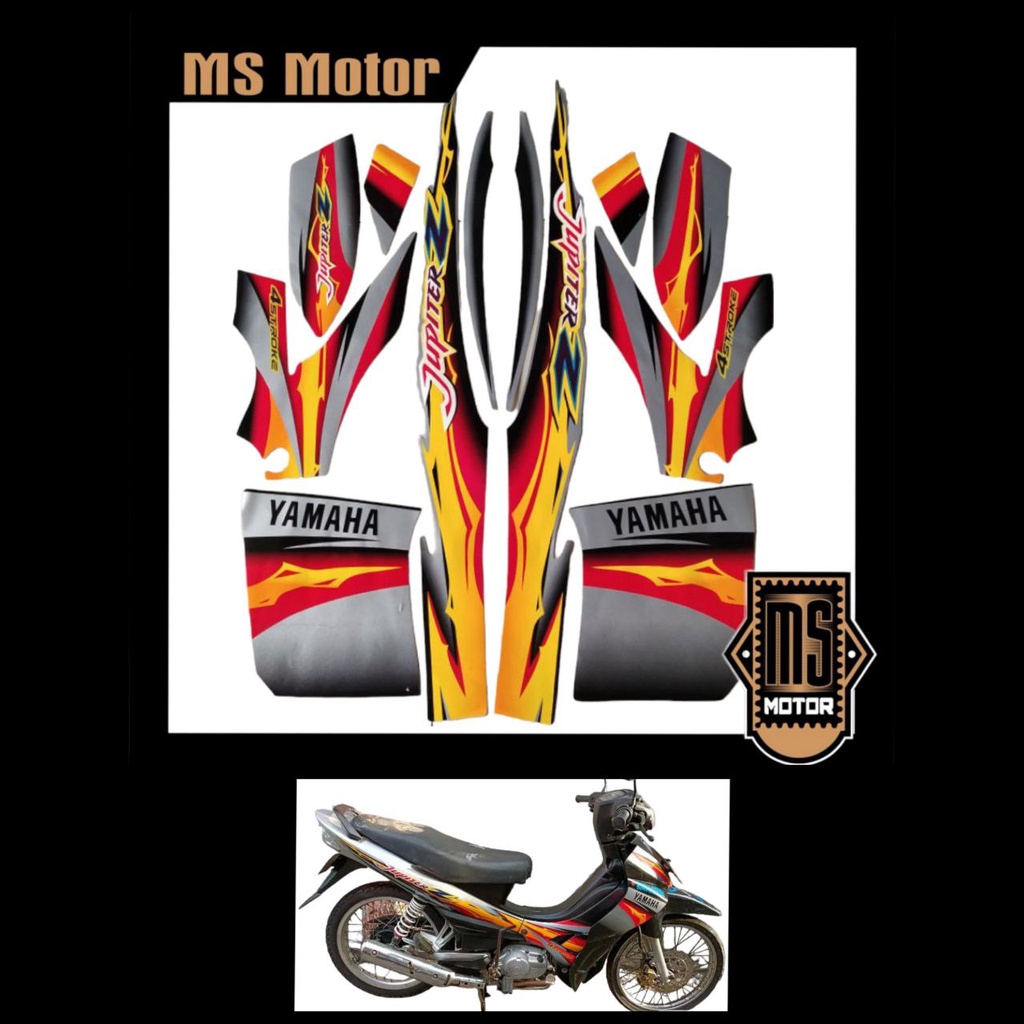 striping jupiter z lama sticker full body jupiter z lama warna oren silver