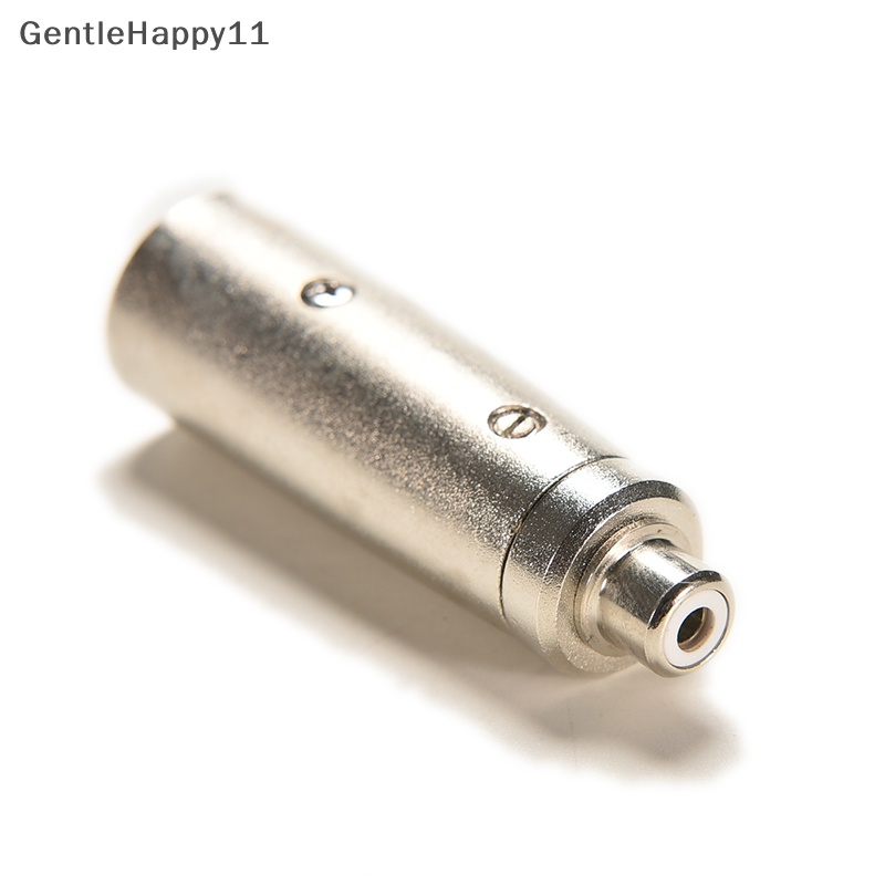 Gentlehappy 3P XLR Plug Male to RCA Female Jack Adapter Konektor Metal Microphone Amplifier id