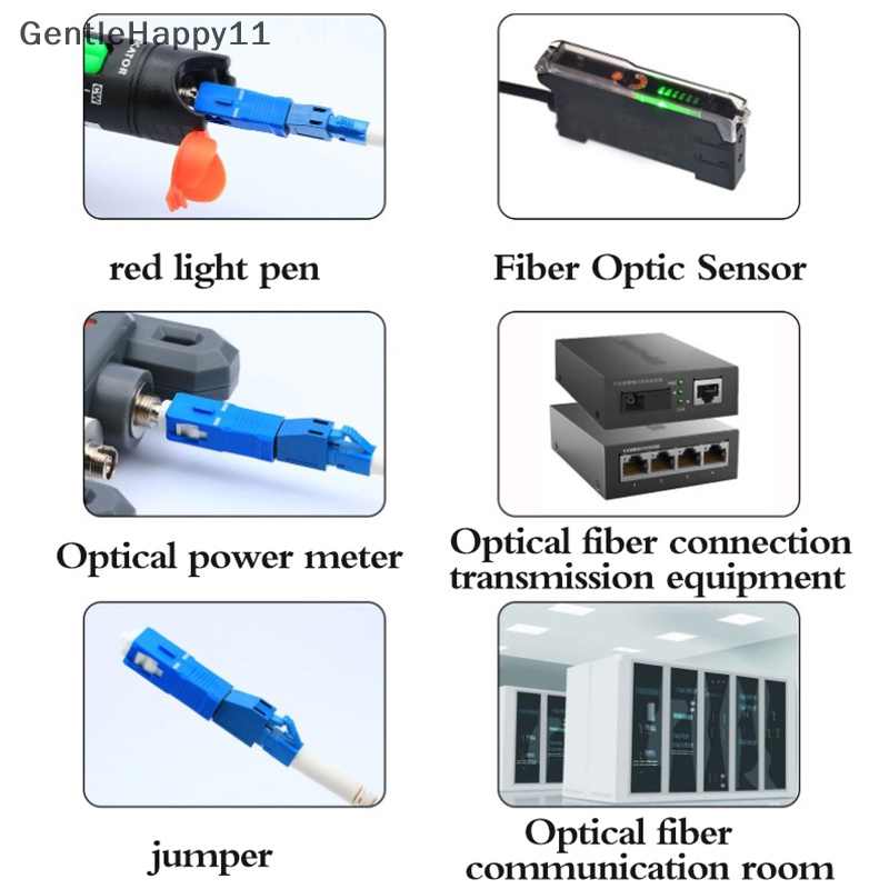 Gentlehappy SC Male To LC Female Single Mode Konverter Adapter Fiber Optik Hybrid id