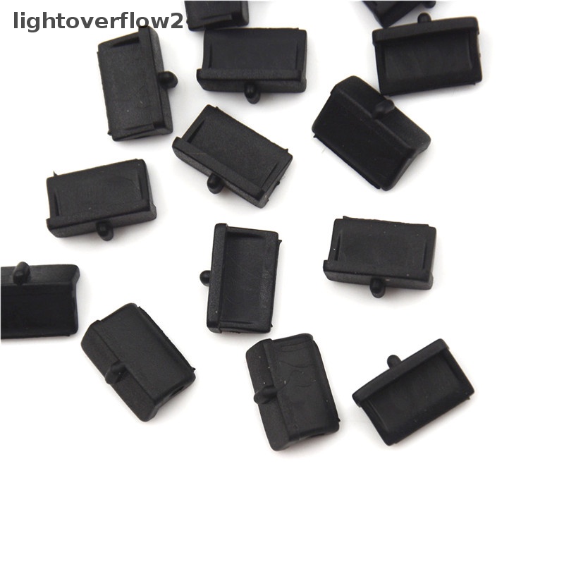 [lightoverflow2] 20pcs Tutup Cover Plug Port USB Plastik Lembut Pelindung Anti Debu Untuk Ujung Wanita [ID]