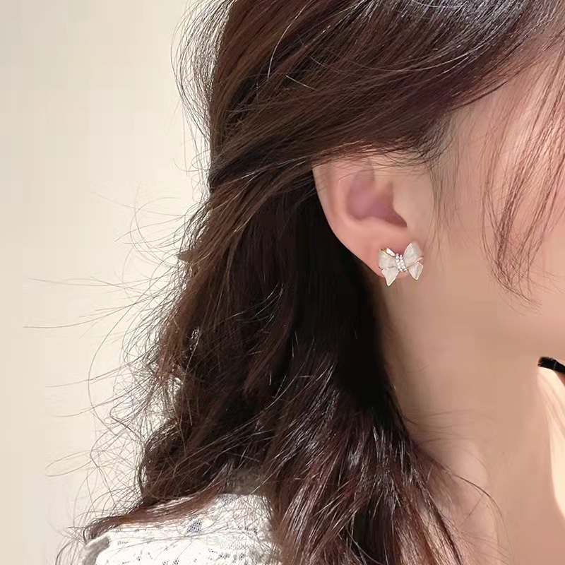 Anting Tusuk Ikatan Simpul Zirkon Elegan Untuk Wanita Hypoallergenic Fashion Earing Perhiasan Aksesoris