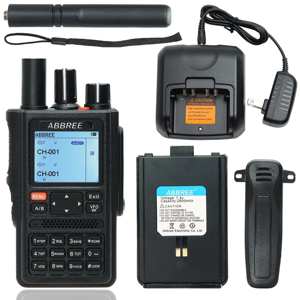 ABBREE AR-F8 - Walkie Talkie 8W Power 6-Band 136-520MHz - GPS Function