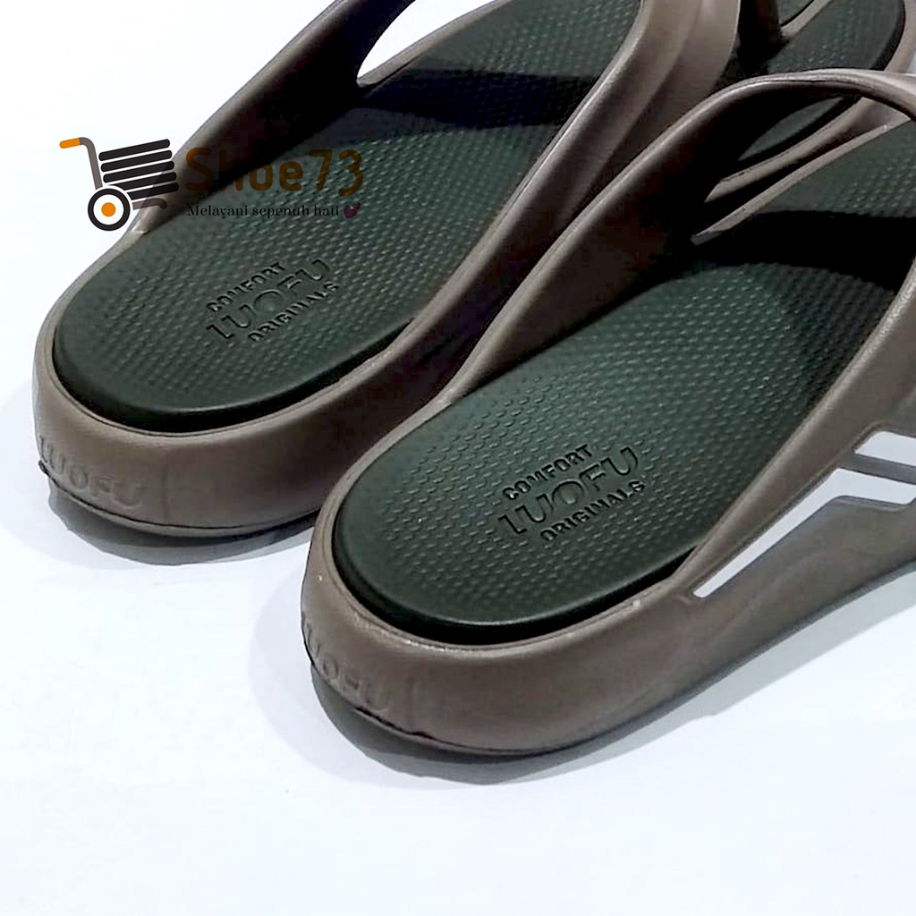 LUOFU E 6217 NEW6 SIZE 40-44 ORIGINAL l Sandal Jepit jelly pria l Sendal cowok impor