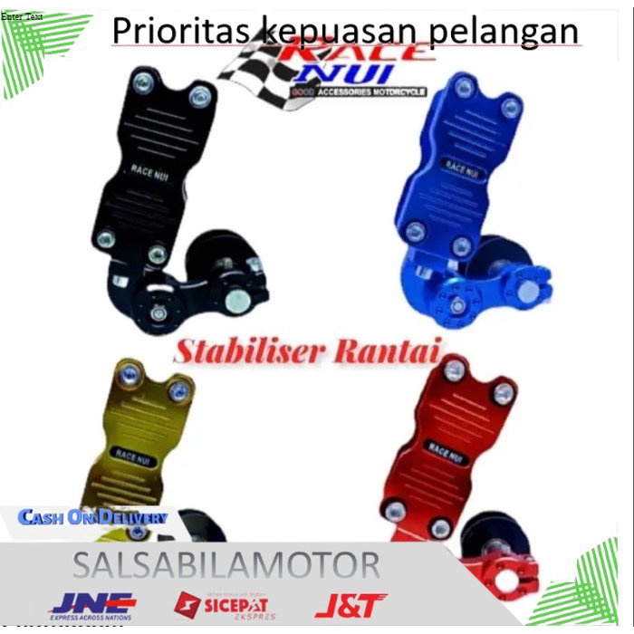 Stabilizer Rantai Tensioner Full Cnc Universal Vixion/Satria Fu/CB150R - Hitam