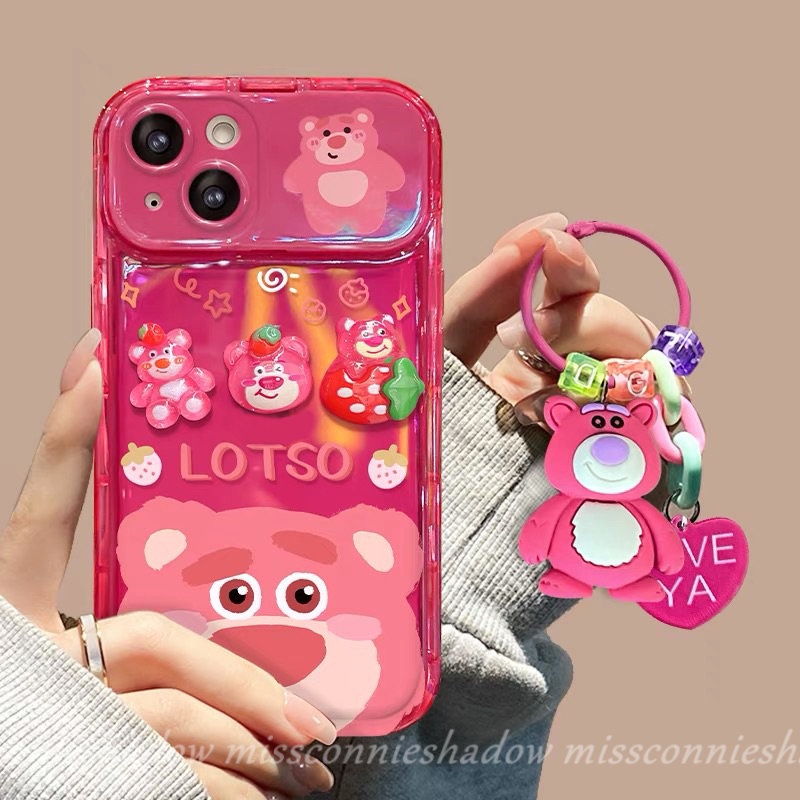 Casing Cermin Make Up Flip Kreatif Untuk VIVO Y12i Y11 Y12s Y20 Y15 Y11s Y20s G Y91C Y17 Y20i Y1S Y12 Y12A Y20A Y20G Y30G Kartun Manyo Boneka 3D Lucu Strawberry Bear Lembut Tpu Cover