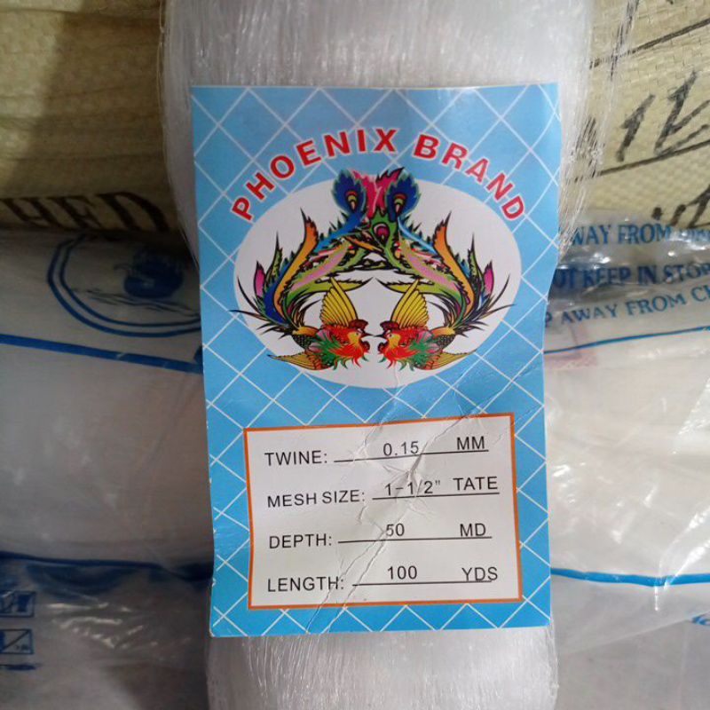 Jaring ikan kecil 0.15 1½ inchi 50md/100yds tate jaring ikan ikan senar pukat ikan jaring ikan murah