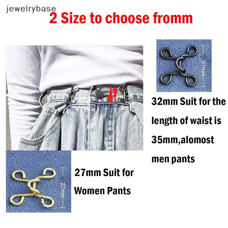 [jewelrybase] 27/32mm Gesper Pinggang Bebas Paku Waist Closing Adjustable Snap Button Resuable  Butik