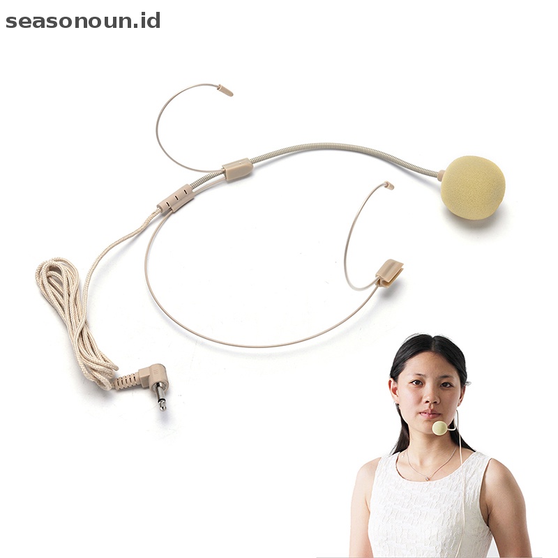 Seasonoun Dual Ear Hook Headset Head Microphone Untuk Shure Wireless 4pin Mini Plug.