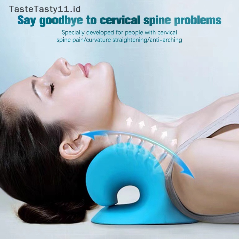 Tastetasty Neck Shoulder Stretcher Relr Cervical Chiropractic Traction Device Pillow.