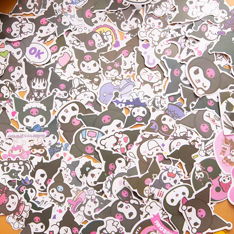 【sanrio stickers】50/100pcs Kartun Sanrio Stiker Tahan Air Lucu Kulomi Melody Cinnamoroll Stiker DIY Bahan Untuk Cangkir Air Tangan Akun Dekorasi Stiker Alat Tulis