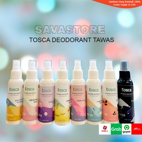 TOSCA Deodorant Antiperspirant TOSCA Natural Deodorant Spray 100ml deodorant tawas alami