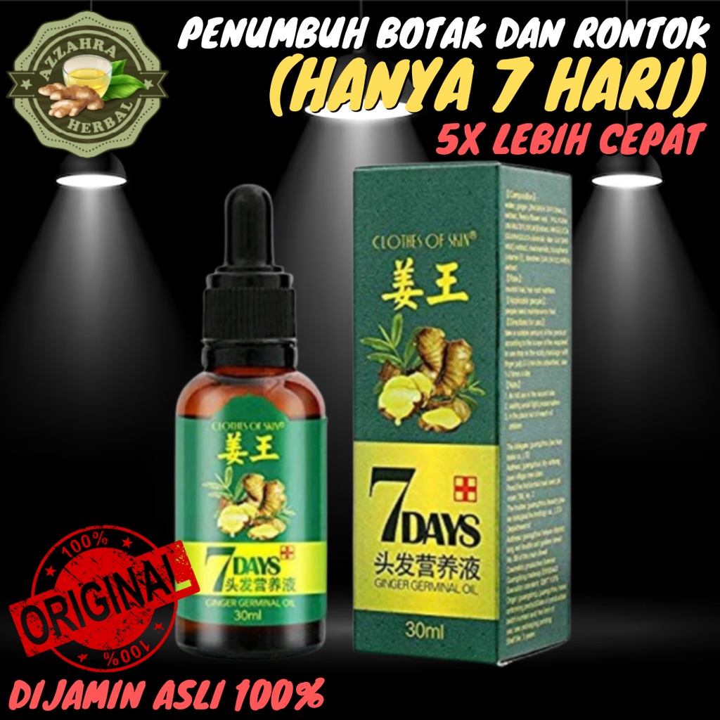 Penumbuh Botak Dan Rontok (HANYA 7 HARI) Pria Anak Bayi Balita Cepat Serum Essence Penghitam Uban Penyubur / 7 Days Ginger Germinal Original