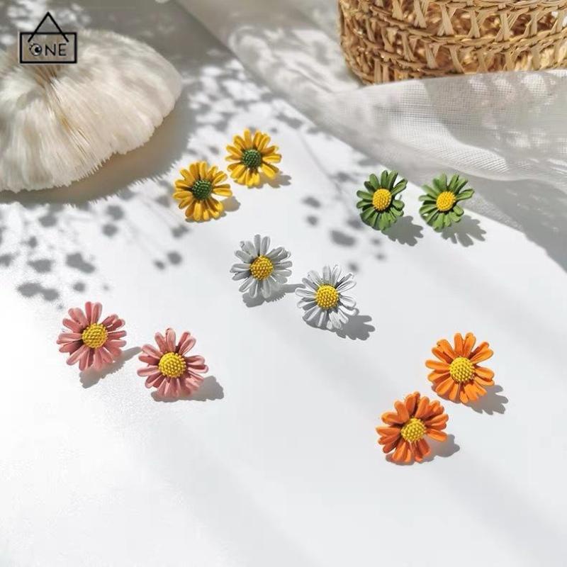 COD❤️1 pasang anting daisy minimalis Korea-A.one